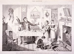 "Flaskan", 1847 av George Cruikshank
