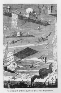 Spekulationens höjd, grundlösa förväntningar (gravyr) av George Cruikshank