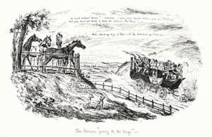 Hästarna som går till hundarna (gravyr) av George Cruikshank