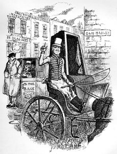 The Last Cab Driver, and the First Omnibus Cad, c1900 av George Cruikshank