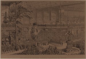 Öppnandet av den stora industriutställningen för alla nationer, 1 maj av George Cruikshank