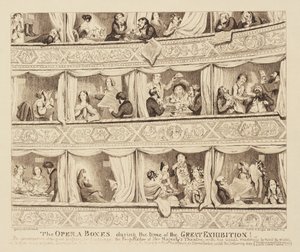 Operalådorna under tiden för den stora utställningen, 1851 av George Cruikshank