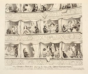 Operaboxarna under den stora utställningens tid, pub. 1851 av George Cruikshank