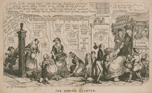 Vårkvarteret; tecknad serie av George Cruikshank