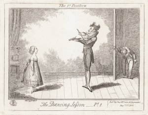 Danslektionen: den första positionen av George Cruikshank