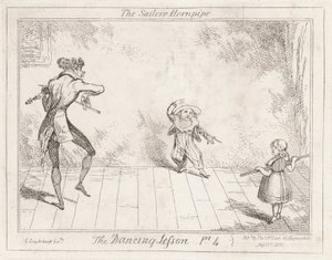 Danslektionen: sjömannens hornpipa av George Cruikshank