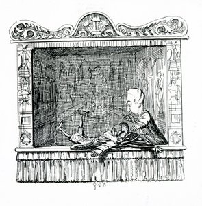 Läkaren med Mr Punch av George Cruikshank
