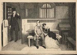 Fylleristens son döms till skjuts på livstid av George Cruikshank