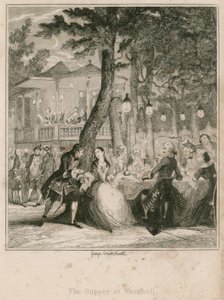 Nattvarden på Vauxhall Gardens, London av George Cruikshank
