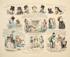 Tobaksblad nr 1, pub. 1851. av George Cruikshank