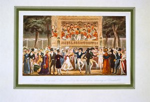 Vauxhall Gardens, "Life in London, etc.", av Pierce Egan av George Cruikshank