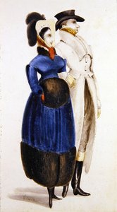 Vintermode (akvarell på papper) av George Cruikshank
