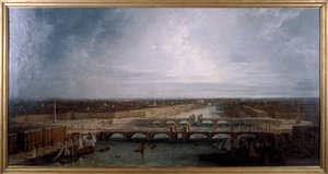 Double London Bridge föreslagen för London, 1800.