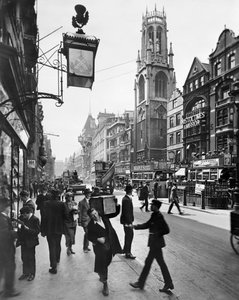 Fleet Street i väster, City of London, 1920-talet