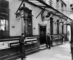 Lombard Street Post Office, City of London, c sent 1800-tidigt 1900-tal
