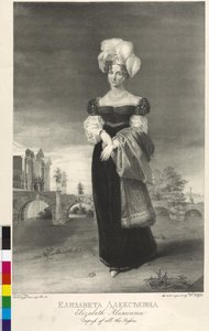 Luisa Marie Auguste av Baden (gravyr) av George Dawe