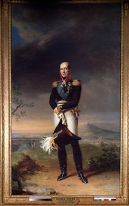 ""Porträtt av marskalk Mikhail (Michel) Bogdanovitch Barclay de Tolly (Barclay-de-Tolly) (1761-1818) (Porträtt av fältmarskalk greve Mikhail (Michel) Bogdanovitch (1761-1818) Målning av George Dawe (17981-182) 1829 Mått 361x258 cm Museum of l av George Dawe