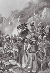 Esarhaddons förstörelse av Sidon (lito)