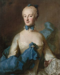 Hertiginna Maria Anna Josepha av Bayern 1734-1776, markgrevin av Baden-Baden, c.1750.