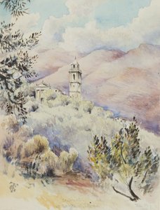 Kyrkan San Donato, Varezzo, nära San Remo, 11 februari 1878 (wc på papper)