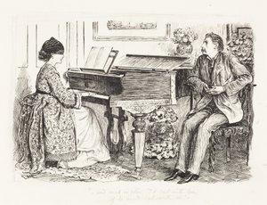 Och dimma eller glimt, jag skulle segla med honom, om han ville segla med mig, ca 1865 (penna och svart bläck över grafit)