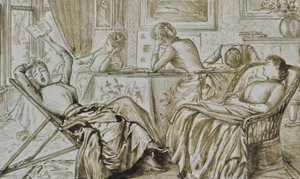 Boredom, ca 1880-90 (penna och bläck) av George du Maurier