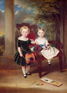 Porträtt av två barn, Herbert och Rose, 1844
