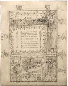 Studie för en illumination för "En dröm om en välsignad ande"