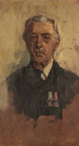 Porträtt av B. Baxter, 90:e & 41:a, ca 1920 (olja på panel)