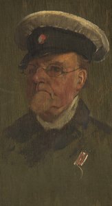 Porträtt av G. Leadbetter, 38:e, ca. 1920 (olja på panel) av George Edmund Butler