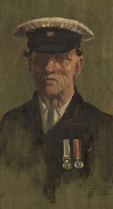 Porträtt av G. Marshman, 62:a, ca 1920 (olja på panel) av George Edmund Butler