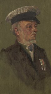 Porträtt av G. Mills, L.T.C., ca 1920 (olja på panel)