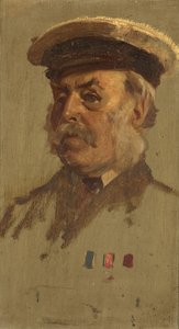 Porträtt av J. Price, 28:e, ca. 1920 (olja på panel) av George Edmund Butler
