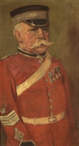 Porträtt av Jas George, R.N. & 3:e, c. 1920 (olja på panel)