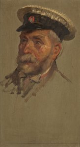 Porträtt av L. Andrews, 30:e, ca. 1920 (olja på panel) av George Edmund Butler