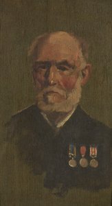 Porträtt av P. Larkin av George Edmund Butler