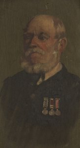 Porträtt av T. Green, R.A., ca. 1920 (olja på panel) av George Edmund Butler