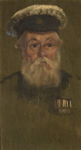 Porträtt av W. H. McKegg, R.N., ca 1920 (olja på panel) av George Edmund Butler