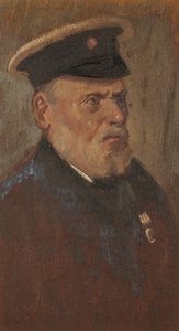 Porträtt av C. Parson, R.A., ca. 1920 (olja på panel) av George Edmund Butler
