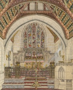Design för polykromatisk dekoration av en kyrka
