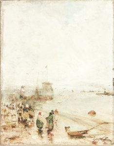 North Shields Fish Quay (olja på duk)