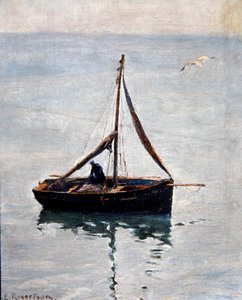 Mending the Nets, ca 1910 (olja på duk)