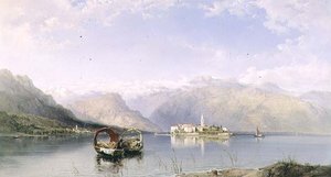 Isola Pescatori från Isola Bella vid Lago Maggiore