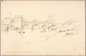Gamla bron över floden Dee, Chester av George Elbert Burr