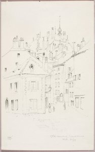 Gamla hus, Lausanne av George Elbert Burr