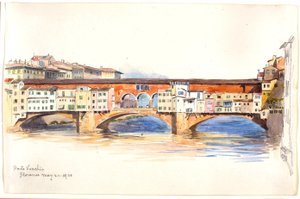 Ponte Vecchio, Florens av George Elbert Burr