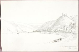 Rhen vid Oberwesel av George Elbert Burr