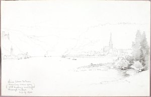 Rhen nedanför St. Goar av George Elbert Burr