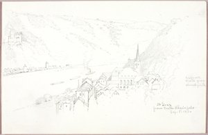 St. Goar från slottet Rheinfels av George Elbert Burr