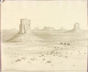 Utan titel (överföringsritning till ”Desert Monuments”, Arizona)
